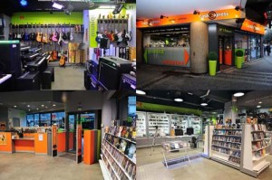 Magasin Cash express, rue Beaubourg, Paris, 16 fevrier 2012